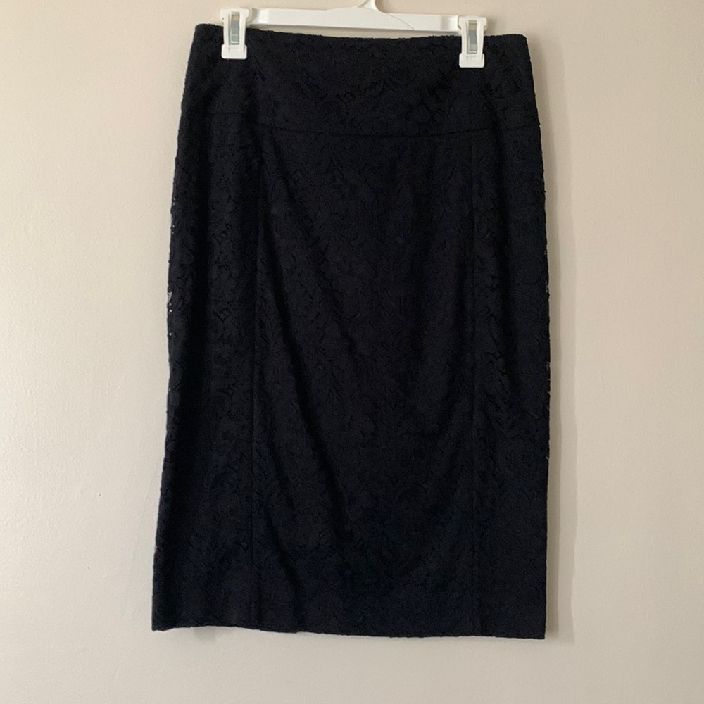 Express black lace pencil skirt
